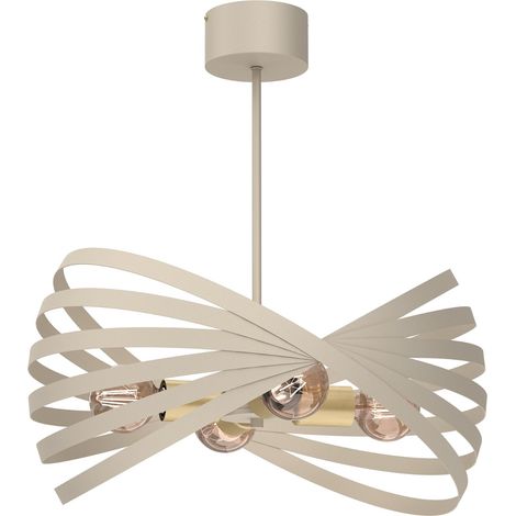 Lampada a sospensione Luminex Sparkle crema oro 4xE27 (1/5)