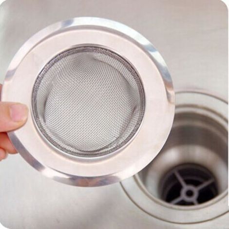 Filtre de Lavabo et Crépine d'Évier, Bouchon Filtre à Maille de 7 cm, Anti-Bouchon pour Évier et Baignoire, Cuisine
