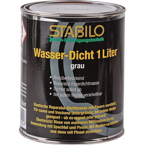 Stabilo Wasser-Dicht 1 Liter, grau, Dichtmasse, Feuchtigkeitssperre (1/5)