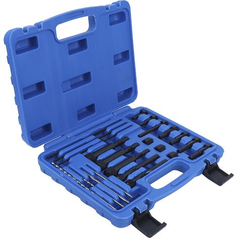 Extracteur de bougie de préchauffage, perceuse taraudeuse M8 M10, outil de retrait d'élément chauffant, électrodes, démonteur de bougies, kit de réparation. (1/5)