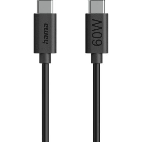 Hama 00086446 USB-C auf USB-C Kabel 1,2 m USB 2.0 schwarz