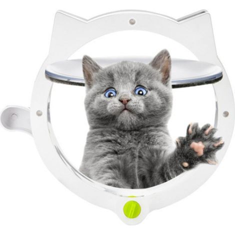 Chatière pour Chats, Chatière à Verrouillage pour Chat, Porte pour Animaux de Compagnie, Ouverture/Fermeture 4 Positions, Chatière pour Chat, Chien, Petits Animaux Jusqu'à 6kg H556 (1/5)
