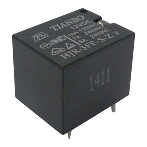 relais pcb tianbo electronics hjr-3ff-s-z 12V courant 15A