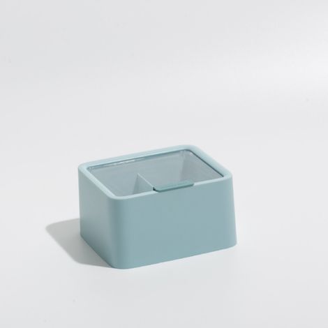 Wattestäbchenbox (1 Stück), Aufbewahrungsbox, Badezimmer, Ankleidezimmer, Wohnzimmer, Küche, Zahnstocherbox, Blau (1/4)