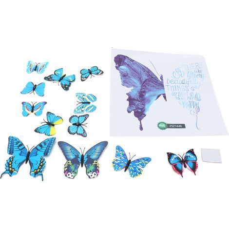 Lot de stickers muraux papillons, déco murale innovante pour salon chambre fond d'écran. (1/5)