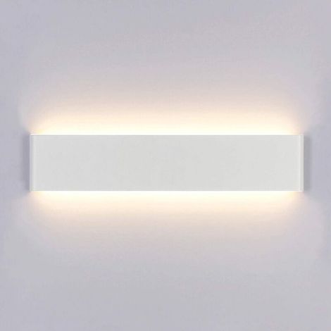 Applique Murale Interieur LED Blanc 14W 3000K Lampe Murale Blanc Chaud Moderne Design AC 220V pour Chambre Salon Escalier Couloir Acrylique 40CM (1/2)