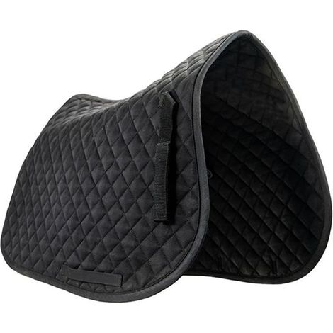 Tapis de selle Rhinegold Velvet Hexagon GP pour poney, noir (1/3)