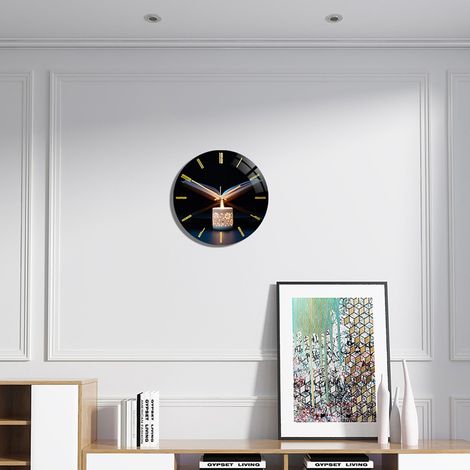 Horloge murale 3D en acrylique, au design épuré, idéale pour la chambre, le salon ou la décoration intérieure. (1/5)