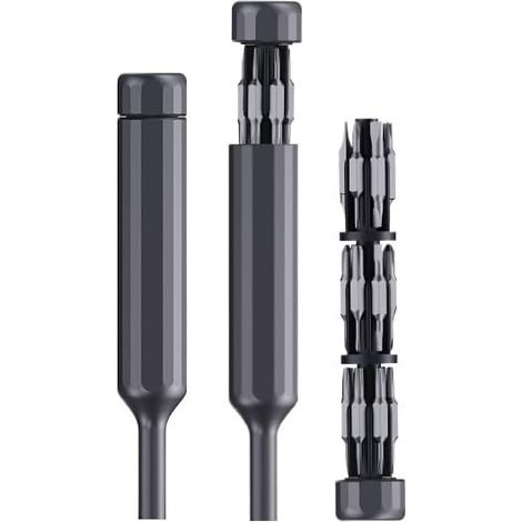 Kit tournevis de précision mini 39 en 1, double embouts, gris, portable, pour démontage (1/5)