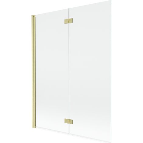 Mexen Mist paravento per doccia 2 ante sinistro 130 x 150 cm, trasparente, oro spazzolato - 8A9-130-002-55-00-L (1/5)