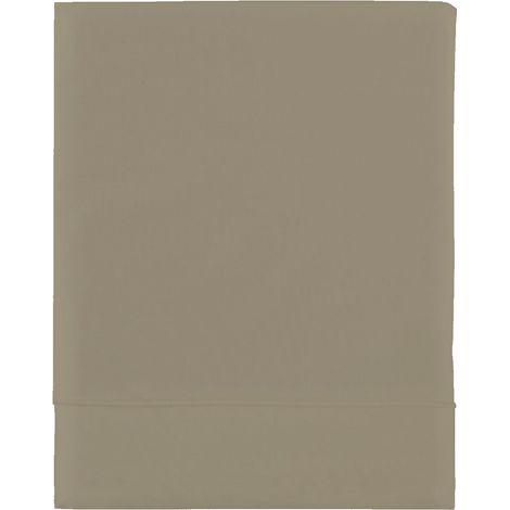 Housse de couette Percale de Coton Taupe 240 x 260 cm (1/3)