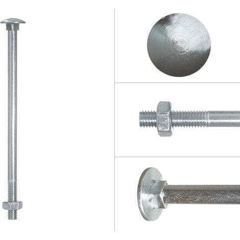 Schlossschrauben Verzinkt M10 x 180 mm - 50 Stück