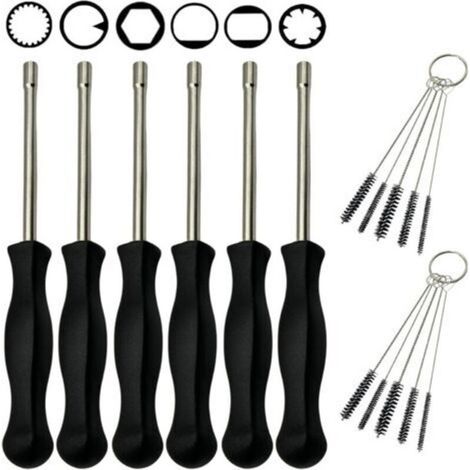 Lot de 6 outils de réglage de carburateur pour Poulan Craftsman Stihl Echo Weed Eater Coupe-fil, tronçonneuse, souffleur et tournevis de carburateur 2 temps (1/5)
