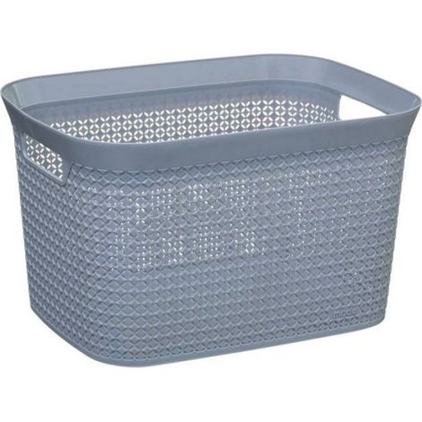 Panier À Linge - 25 L - Polypropylène - Rectangle - Gris - 41,5 x 31,2 x 25,7 cm