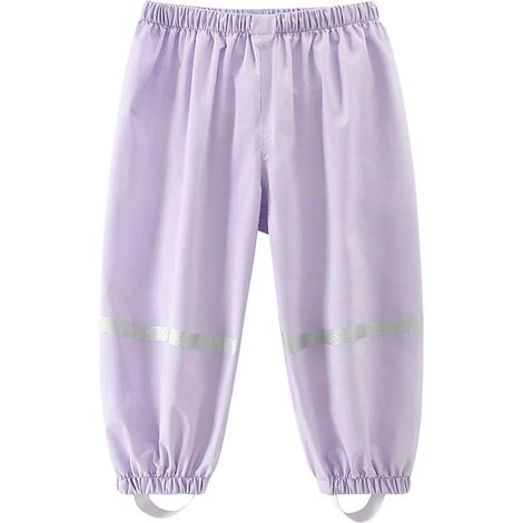 Pantalon De Pluie Enfant - Polyester Imperméable - Pour Activités Extérieures École Randonnée Cyclisme - Tailles 2 À 10 Ans - Par Paquet De 1 (1/5)
