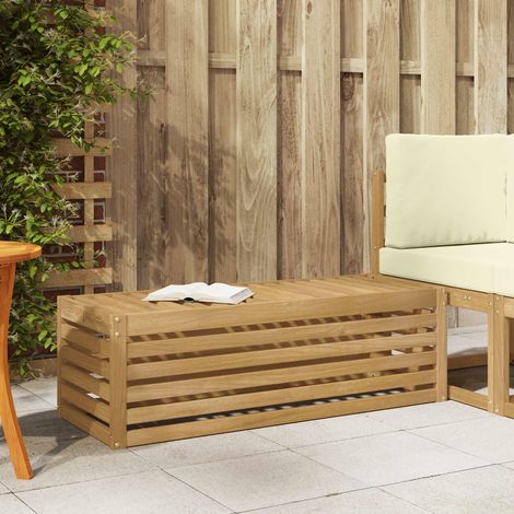 vidaXL Banc de Jardin Blanc 115 x 43 x 37 cm Bois d'Acacia Massif
