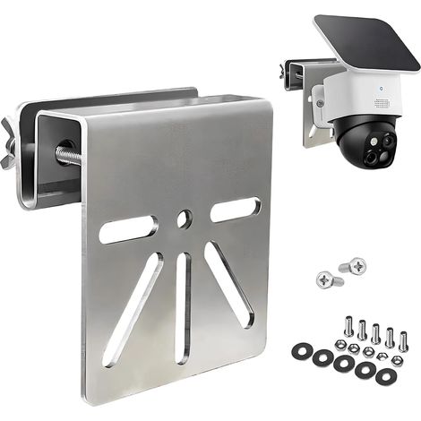 Support Caméra Gouttière en Acier Inoxydable,Support Caméra Extérieur,Support De Montage Anti-Rouille,Vis Antirouille,Installation sans Perçage,pour Sécurité Extérieure (1/5)