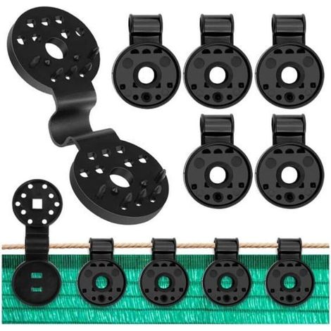 Bardusch - 50 Clips Plastiques Pour Toile d\'Ombrage, Clip SpÉcial avec Œillet Filet, Clips pour Fixation Brise Vue, Clips de Attache Brise (1/4)