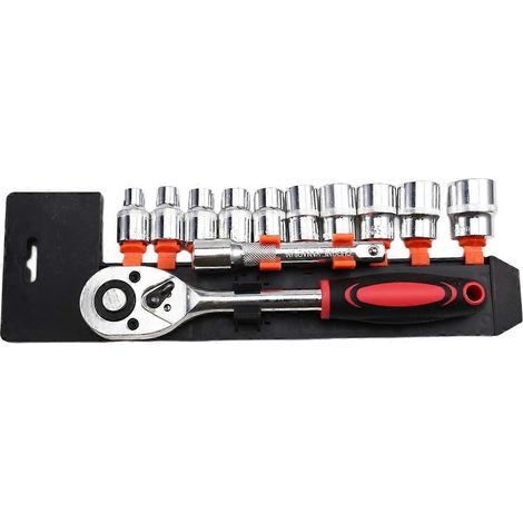 12 pièces d'outils de réparation automobile, clé à cliquet volante 1/2" grand format (1/5)