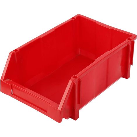 Rote Komponenten-Schraubenteile Stapelbarer Speicherstapelbehälter w Stander (1/2)