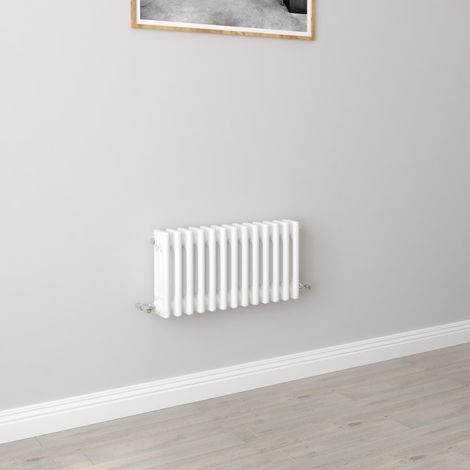 AICA Traditional Radiator Central Heating Cast Iron Style 3 Column Horizontal 300x605mm White