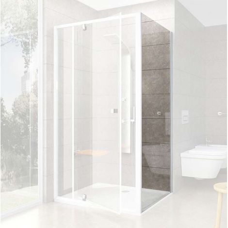 Ravak Pivot - Pared de ducha PPS-80, 77-80 cm, blanco/cristal transparente 90G40100Z1 (1/4)