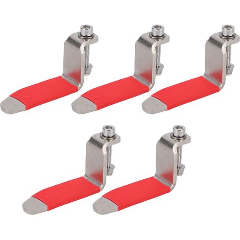 Lot de 5 crochets pour cloueuse pneumatique, en forme de L, pour outils pneumatiques, fixation par chevrons, compatibles avec cloueuses pneumatiques, marteaux et pistolets à air comprimé. (1/5)
