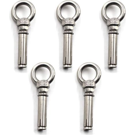 5 anelli di sollevamento in acciaio inox 304, M6x80mm (1/5)