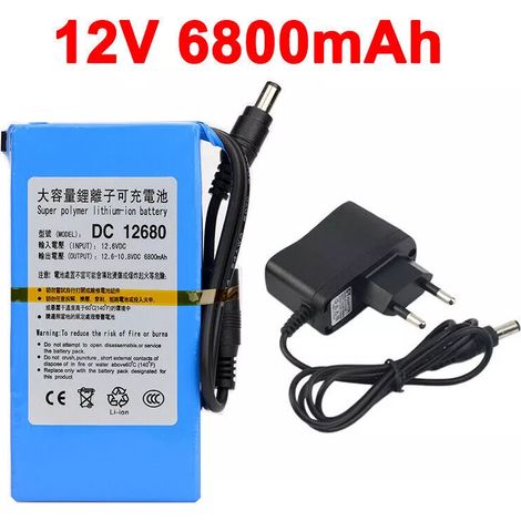 Batterie Lithium-Ion - 12 V - 3000 mAh à 20000 mAh - Portable Rechargeable - Pour Alimentation Externe - 1 Pièce (1/5)