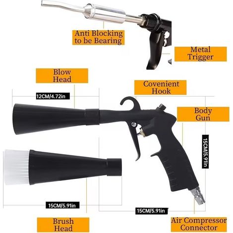 Interior cleaning gun, spray bottle, dust, engine start, car interior spray, Tornado car cleaning kit (1/5)