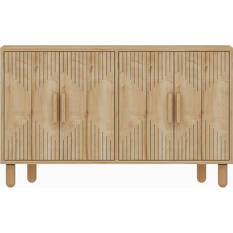 Anrichte aus Holz "Roger" - 120 x 29 x 73 cm - Eiche Saphir