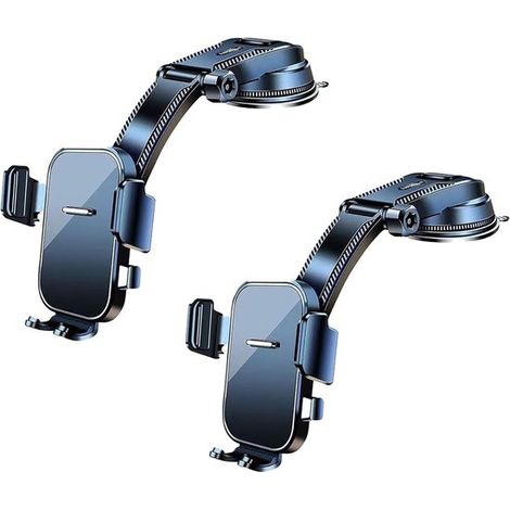Soporte genérico para teléfono de coche，soporte con clip para teléfono de coche，fuerza de sujeción de 21 kg，giratorio 360°，2 unidades) (1/5)