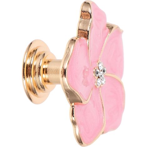 Poignée de Tiroir Rose Forme Fleur Décorative en Alliage de Zinc Poignée Fiable pour Commode et Armoire pour Décoration de Chambre Familiale (1/5)