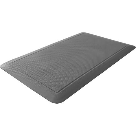 Nordic style home decor PVC thickened kitchen mat, waterproof and oil-proof, thickened leather floor mat, easy to clean - light gray - 4575cm with large beveled edges
