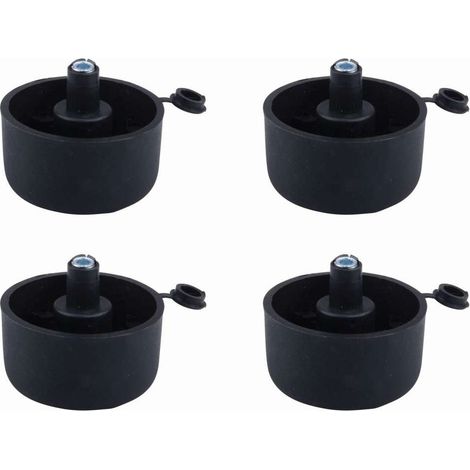 Cyclingcolors – Pied de meuble réglable en plastique noir – Hauteur 42mm – Ajustement jusqu'à +28mm – Capacité de charge 100kg – Pour meubles TV, canapés, armoires