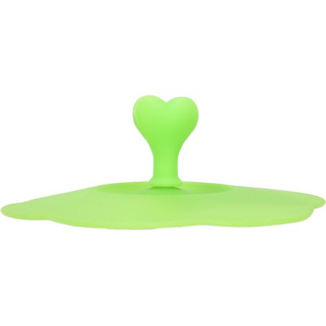 Couvercle de tasse en silicone résistant à la poussière et à la chaleur, pour boissons chaudes et froides - Vert (1/5)