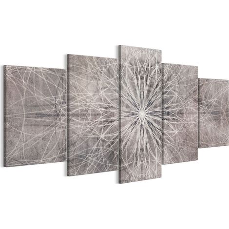 Cuadro sobre lienzo italiano de 100 x 50 cm, pentáptico, estilo boho, fondos y estampados. Cuadro sobre lienzo italiano de 150 x 75 cm, pentáptico, estilo boho, fondos y estampados. (1/5)