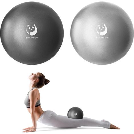 Gymnastikball 23-25cm Klein Pilates Yoga Balance Schwarz Silber (1/5)