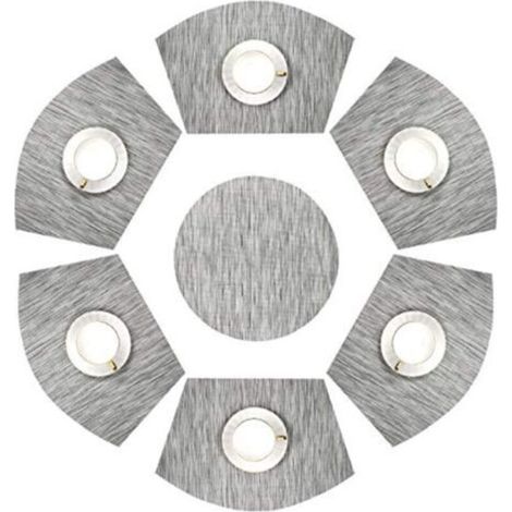 Set mit 7 gestreiften Platzsets - Crezuo