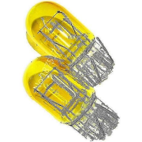 2 ampoules xénon HID 580 7443 1891 W21/5w T20 W3x16q jaunes pour voiture, 12 V, 21/5 W, double filament (1/4)