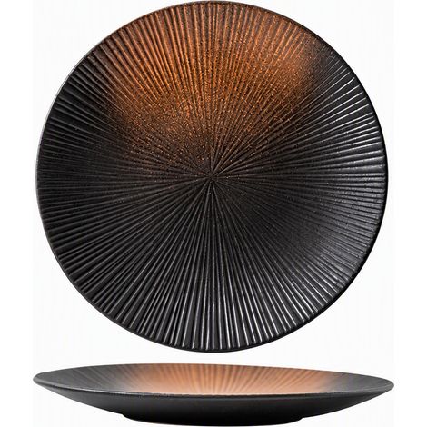 Assiette japonaise à rayures 8 pouces, décor jaune papillon