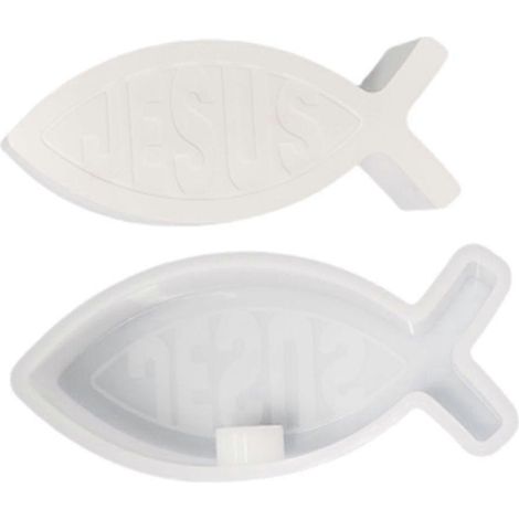 Moules en silicone pour bougeoirs en forme de poisson, supports de bougies, résines, moulages (1/4)