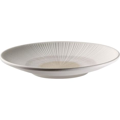 Assiette bleue Ø 21 cm, hauteur 3 cm, mélamine blanc/beige (1/5)