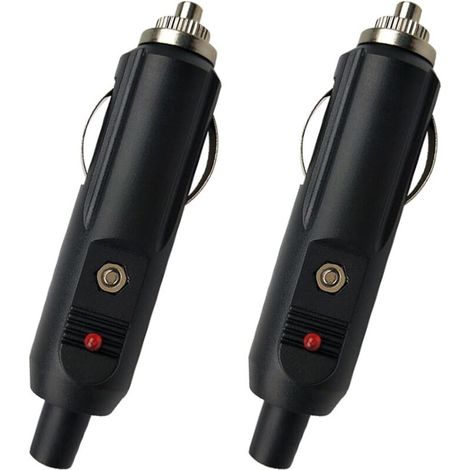 Prise Allume-Cigare, Adaptateur Mâle pour Allume-Cigare, Connecteur Allume Cigare, Prise Allume Cigare Male, Lot de 2 prises mâles pour allume-cigare15A (1/5)
