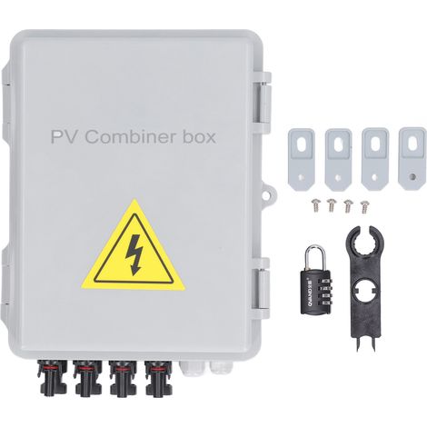 Boîte de combinaison photovoltaïque Tongou 4 chaînes, fusible 15A, parafoudre, coffret PV pour installation solaire (1/5)