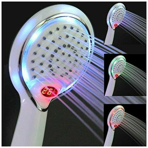 LED-Handbrause mit 3-farbiger Temperaturregelung - AquaForge