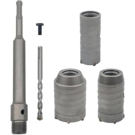 Mèche de forage en béton avec manche rond de 350 mm SDS Plus Trépan pour trou de sciage de béton Mèche de forage pour mur en pierre de ciment avec expansion de 30/40/50 mm (Argent) (1/5)