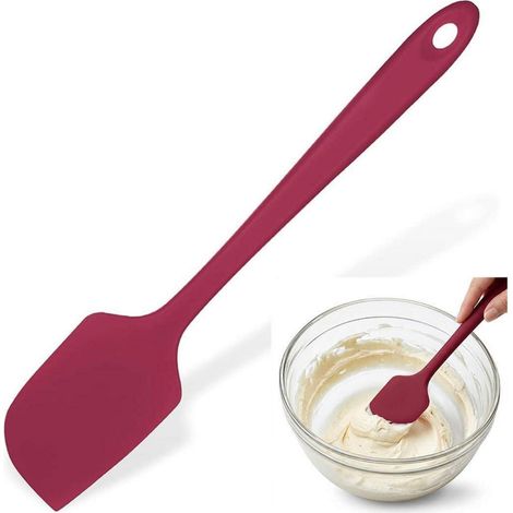 Hitzebeständiger Silikon-Spatel, flexibel, bis 315°C, rot