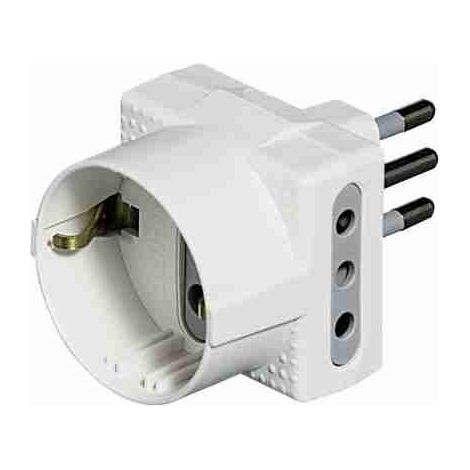 BTIS3610DE Adattatore TRIS - 1 presa tedesca 2 prese 10A bianco