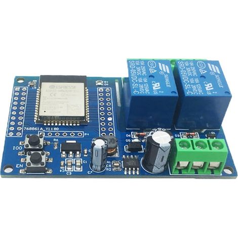 Module de Relais à 2 canaux Carte de développement de Relais Module de Relais WiFi Double DC5-60V avec GPIO pour développement secondaire AC 250V DC 30V (1/5)
